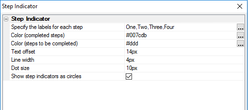 Stepindicatorsettings